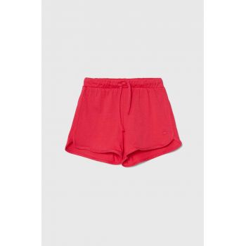 United Colors of Benetton pantaloni scurți din bumbac pentru copii culoarea roz, neted, talie reglabila de firma originali