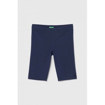 United Colors of Benetton pantaloni scurti copii culoarea albastru marin, neted de firma originali