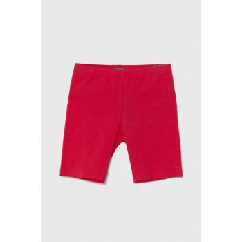United Colors of Benetton pantaloni scurti copii culoarea roz, neted de firma originali
