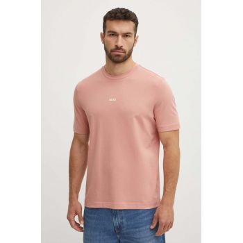 BOSS tricou BOSS ORANGE barbati, culoarea roz, neted, 50473278 de firma original