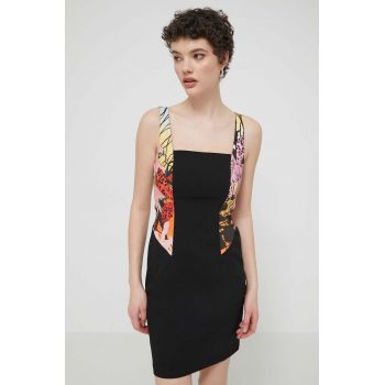 Desigual rochie MARBELLA LACROIX culoarea negru, mini, mulata, 24SWVW75