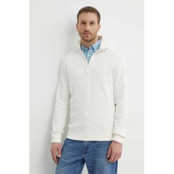 Gant pulover de bumbac culoarea bej, light, cu turtleneck de firma original