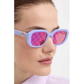 Gucci ochelari de soare femei, culoarea violet de firma originali