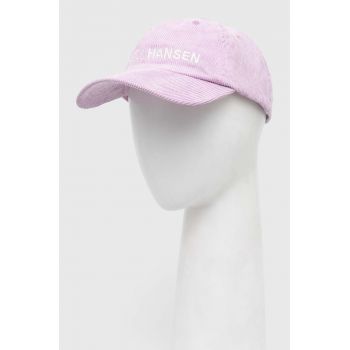Helly Hansen șapcă de baseball din catifea Graphic Cap culoarea verde, cu imprimeu Helly Hansen șapcă de baseball din catifea Graphic Cap culoarea verde, cu imprimeu