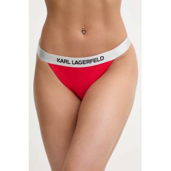 Karl Lagerfeld chiloti de baie culoarea rosu