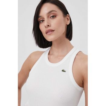 Lacoste top din bumbac culoarea bej ieftin