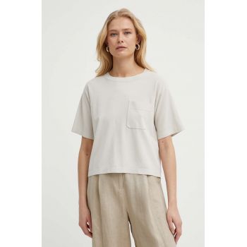 Max Mara Leisure tricou culoarea bej 2416360000000