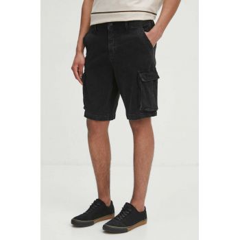 Medicine pantaloni scurti jeans barbati, culoarea negru de firma originali