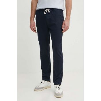 Pepe Jeans pantaloni barbati, culoarea albastru marin, cu fason chinos de firma originali