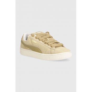 Puma sneakers din piele Suede XL culoarea bej, 395205