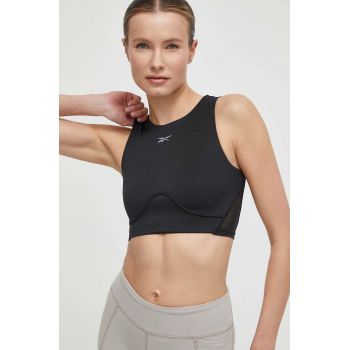 Reebok top de antrenament LUX Collection culoarea negru, 100075373