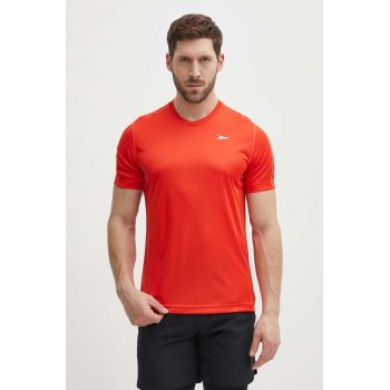 Reebok tricou de antrenament Identity Training culoarea rosu, neted, 100076456 ieftin