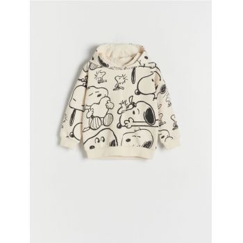 Reserved - Hanorac oversized Snoopy - nude