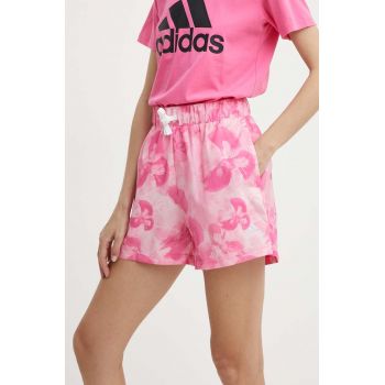 adidas pantaloni scurti femei, culoarea roz, modelator, high waist, IS4253 ieftini