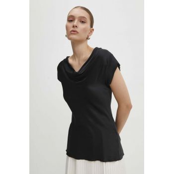 Answear Lab bluza femei, culoarea negru, neted