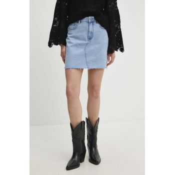 Answear Lab fustă din denim mini, dreaptă