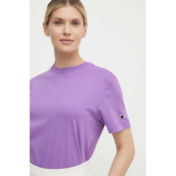 Champion tricou din bumbac femei, culoarea violet, 117207 ieftin