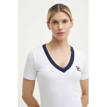 Fila tricou Ludhiana femei, culoarea alb, FAW0749 ieftin