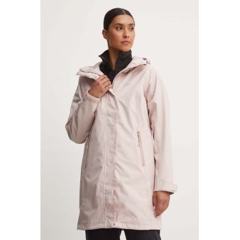 Helly Hansen geaca femei, culoarea roz, de tranzitie, 54075 de firma originala