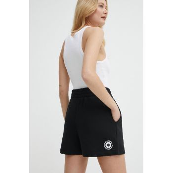Karl Lagerfeld pantaloni scurti x Darcel Disappoints femei, culoarea negru, cu imprimeu, high waist
