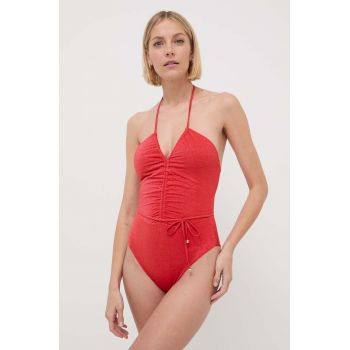 Max Mara Beachwear costum de baie dintr-o bucată culoarea roșu, cupa usor rigidizata, 2416831209600 2416830000000