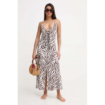 Max Mara Beachwear rochie de plajă culoarea maro, 2416621049600 2416620000000