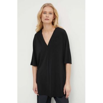 Max Mara Leisure bluză femei, culoarea negru, uni, 2416941068600 2416940000000