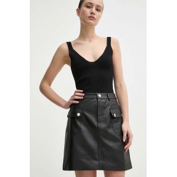 Morgan fusta JOE culoarea negru, mini, creion, JOE