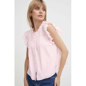 Pepe Jeans camasa DAKOTA femei, culoarea roz, regular, PL304822 ieftina