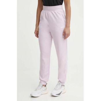 Puma pantaloni de trening culoarea roz, uni, 847093