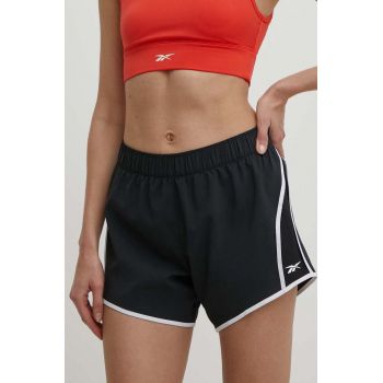 Reebok pantaloni scurți de antrenament ID Train culoarea negru, modelator, high waist, 100034912 ieftini