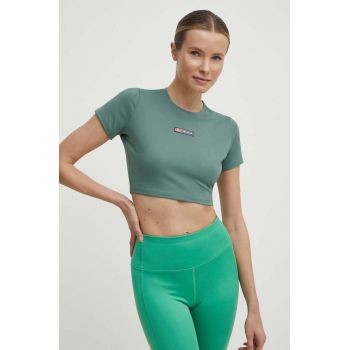 Reebok tricou de antrenament Lux Bold culoarea verde, 100076117