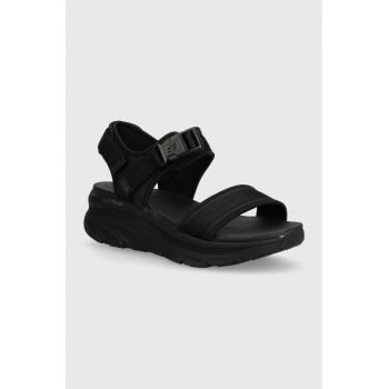 Skechers sandale D'LUX WALKER DAILY femei, culoarea negru, cu platforma