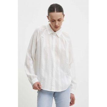 Answear Lab camasa din bumbac femei, culoarea alb, cu guler clasic, regular de firma originala