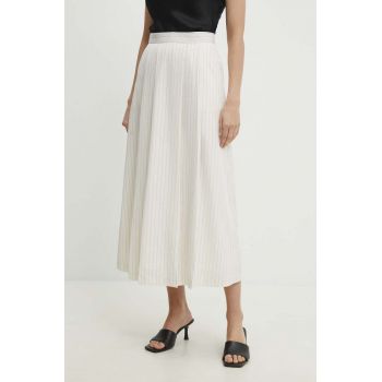 Answear Lab fustă culoarea alb, maxi, evazati