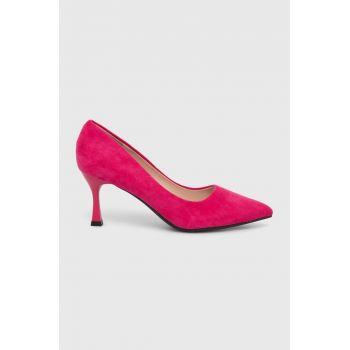 Answear Lab pantofi cu toc culoarea roz ieftini