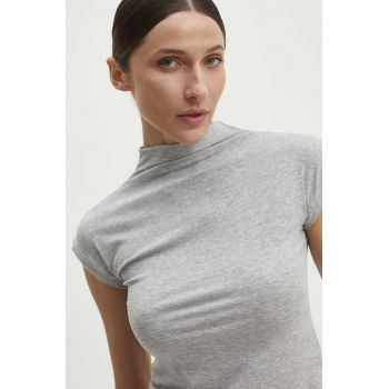 Answear Lab tricou femei, culoarea gri, cu turtleneck de firma original