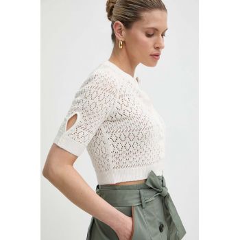 MAX&Co. cardigan din bumbac culoarea bej, light, 2416371014200
