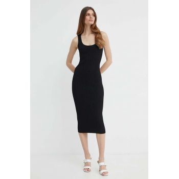 MICHAEL Michael Kors rochie culoarea negru, midi, mulata de firma originala