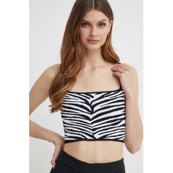 MICHAEL Michael Kors top femei, culoarea negru