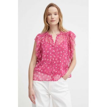 Pepe Jeans camasa MARLEY femei, culoarea roz, relaxed, PL304798 de firma originala