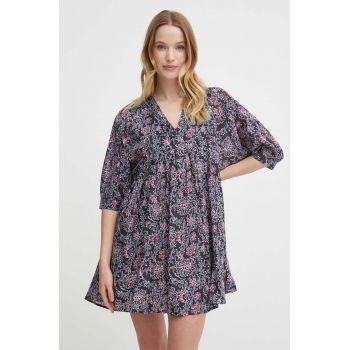 Pepe Jeans rochie DARCY culoarea gri, mini, evazati, PL953488 ieftina