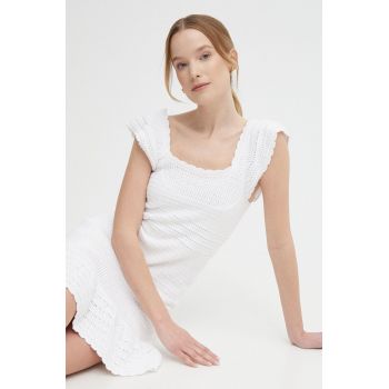 Pepe Jeans rochie din bumbac GESA DRESS culoarea alb, mini, drept, PL953524 ieftina