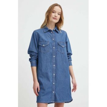 Pepe Jeans rochie jeans MAYA mini, drept, PL953509DP5 ieftina