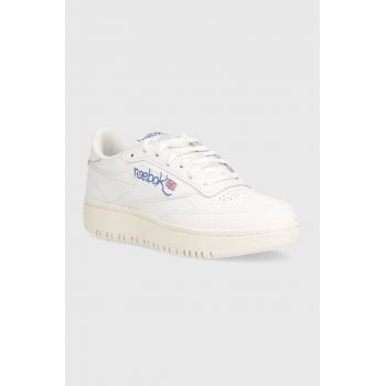 Reebok Classic sneakers din piele Club C culoarea alb, 100074478