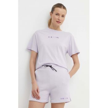 Rossignol tricou din bumbac femei, culoarea violet, RLMWY17