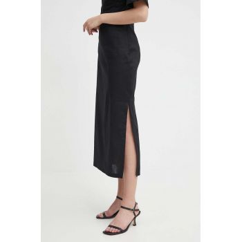 Sisley fusta din in culoarea negru, maxi, evazati