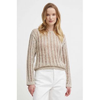 Sisley pulover femei, culoarea bej, light ieftin