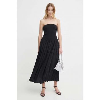 Sisley rochie culoarea negru, mini, evazati