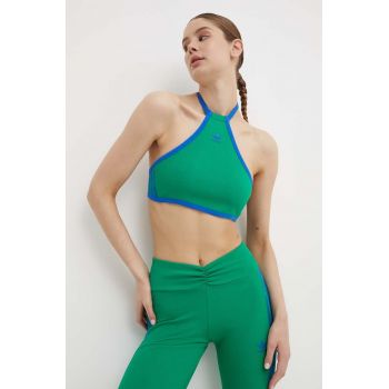 adidas Originals top femei, culoarea verde, JH0613
